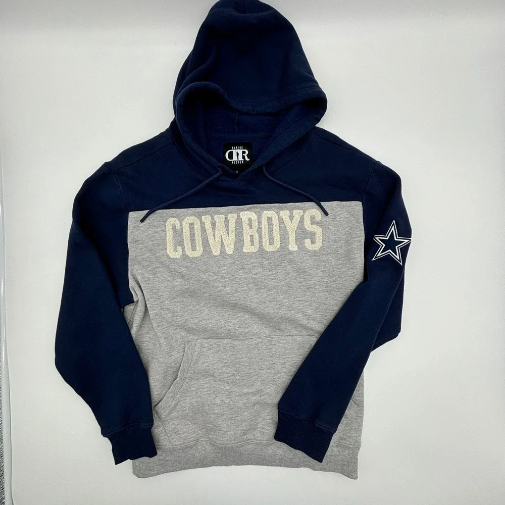 Darius Rucker Dallas Cowboys Hoodie Sweatshirt Football NFL Navy Blue Gray - Picture 2 of 7